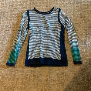 Nic+Zoe striped sweater, blue/green, good condition